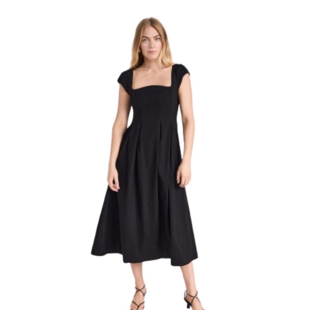 Reformation Classic Black Midi Dress size 6